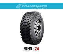 لاستیک ترنس میت سایز12.00R24 جلو  گل TRA50 ،تولید 2025 (22لا )هر یک حلقه