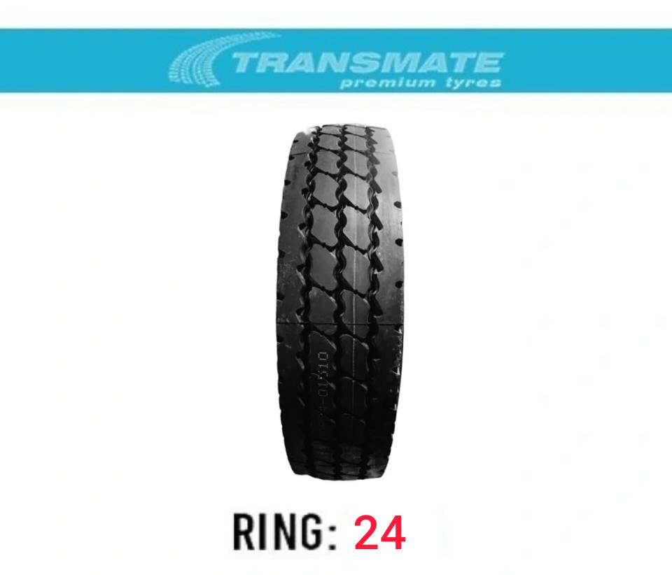 لاستیک ترنس میت سایز12.00R24 جلو  گل TRA50 ،تولید 2025 (22لا )هر یک حلقه